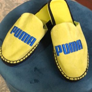 Fenty by puma leather espadrille slides.